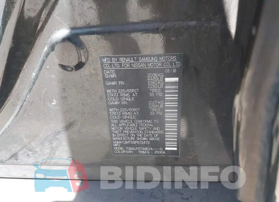 KNMAT2MT5GP672472 Photo# 9