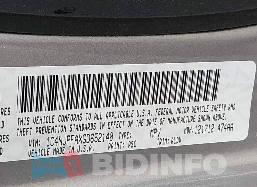 1C4NJPFAXGD652140 Photo# 9