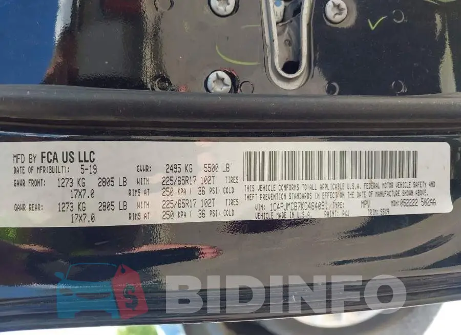 1C4PJMCB7KD464091 Photo# 9