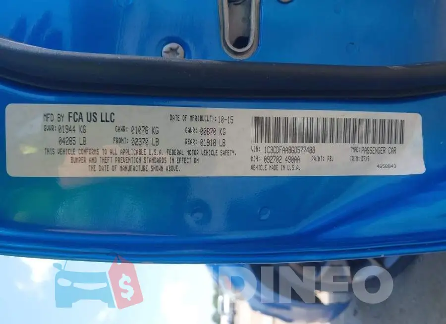 1C3CDFAA8GD577488 Photo# 9