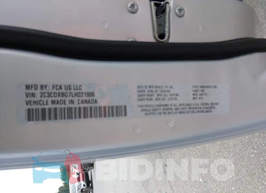 2C3CDXBG7LH221006 Photo# 9