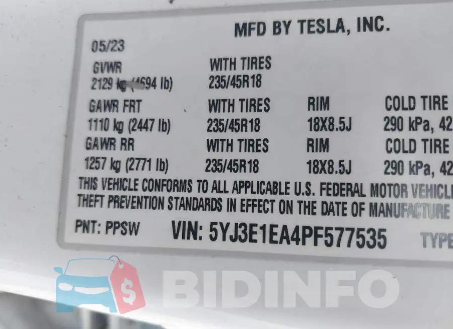 5YJ3E1EA4PF577535 Photo# 9