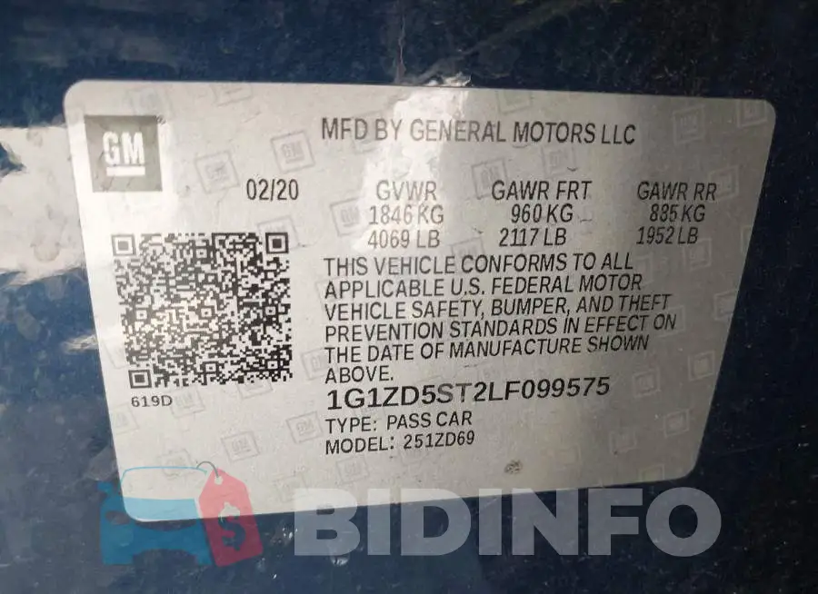1G1ZD5ST2LF099575 Photo# 9
