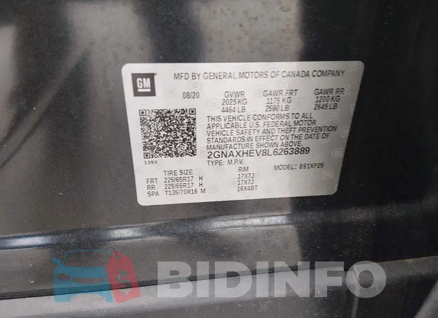 2GNAXHEV8L6263889 Photo# 9