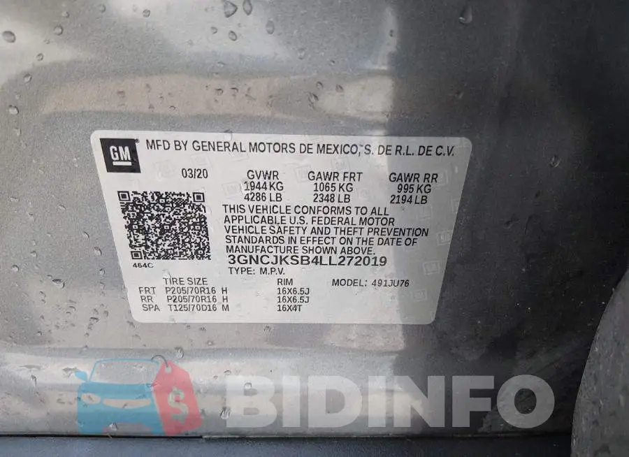 3GNCJKSB4LL272019 Photo# 9