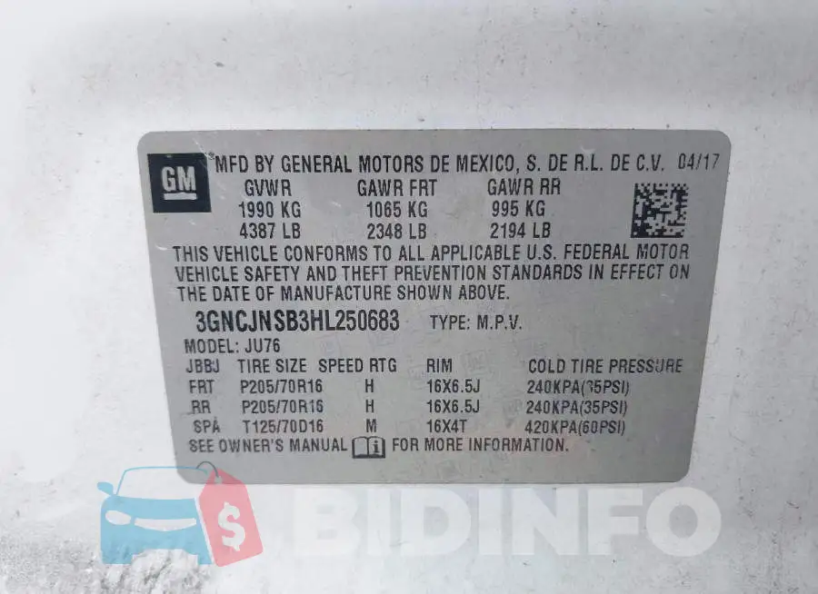 3GNCJNSB3HL250683 Photo# 9
