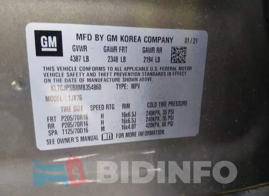 KL7CJPSB8MB354860 Photo# 9