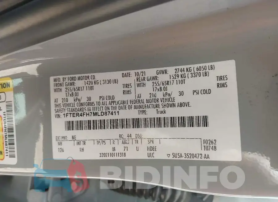 1FTER4FH7MLD87411 Photo# 9