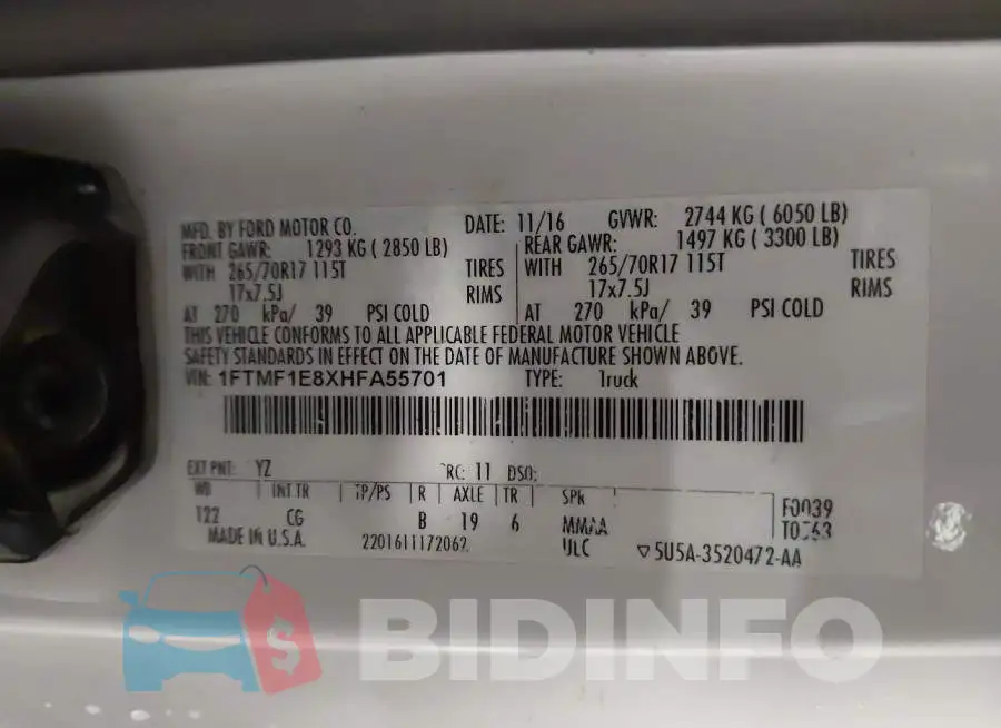 1FTMF1E8XHFA55701 Photo# 9