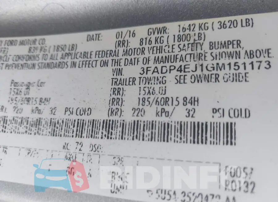 3FADP4EJ1GM151173 Photo# 9