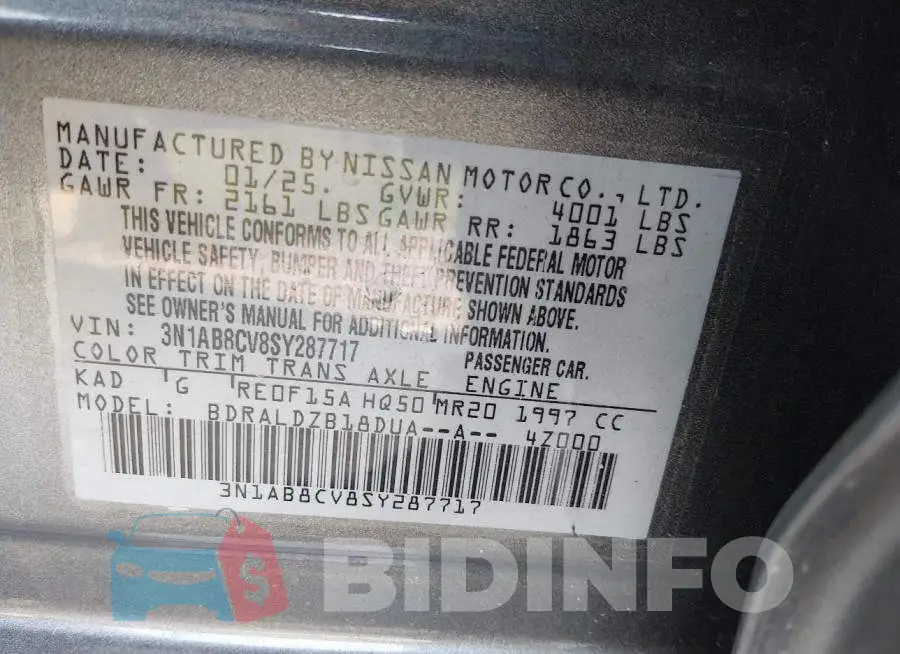3N1AB8CV8SY287717 Photo# 9