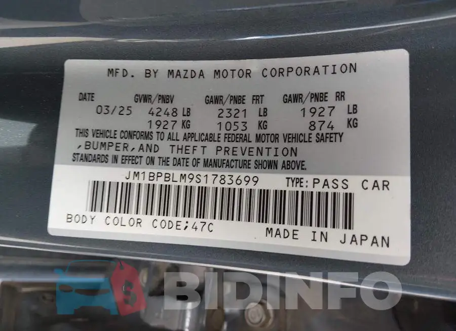 JM1BPBLM9S1783699 Photo# 9