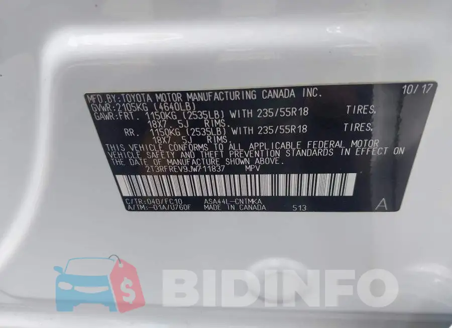 2T3RFREV9JW711837 Photo# 9