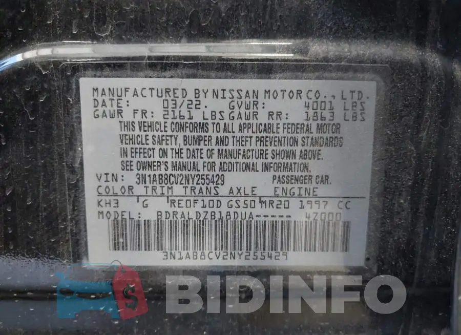 3N1AB8CV2NY255429 Photo# 9