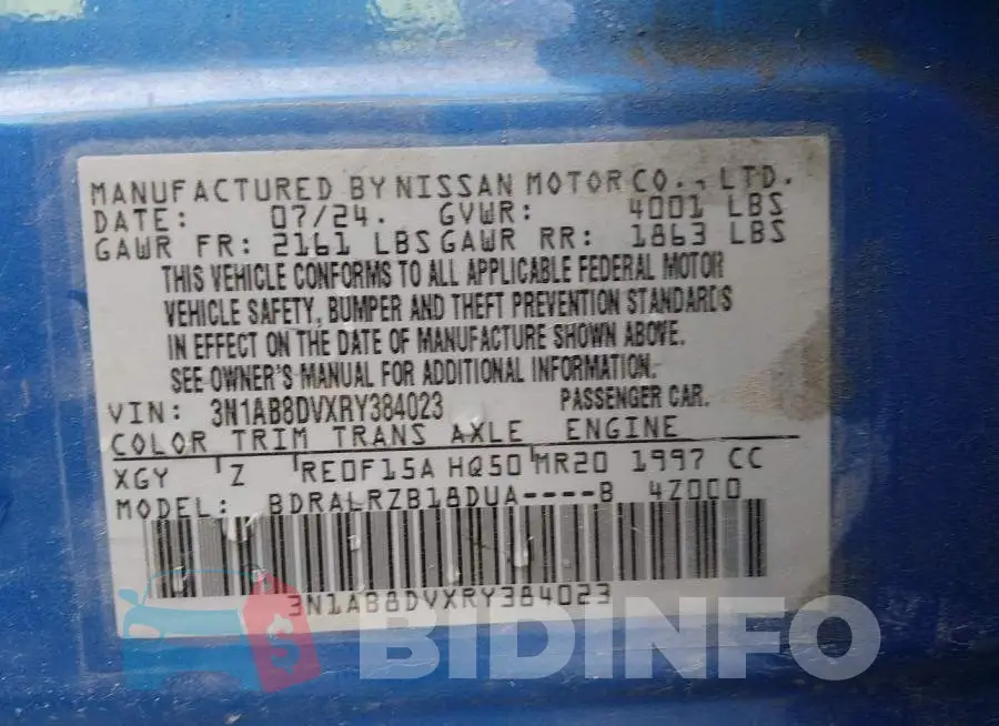 3N1AB8DVXRY384023 Photo# 9