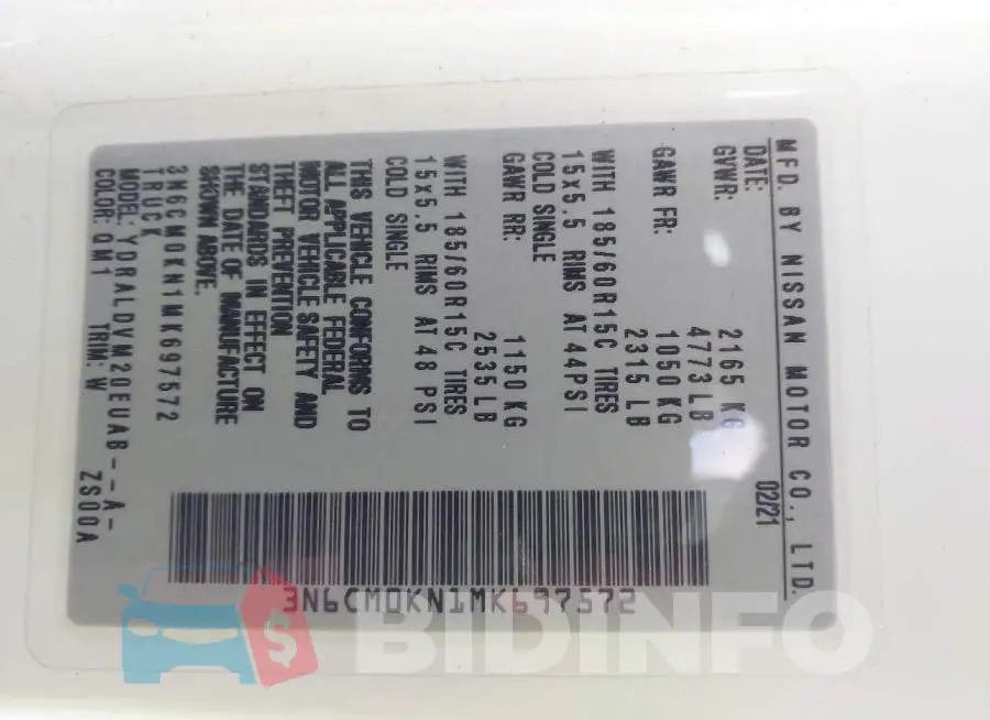 3N6CM0KN1MK697572 Photo# 9