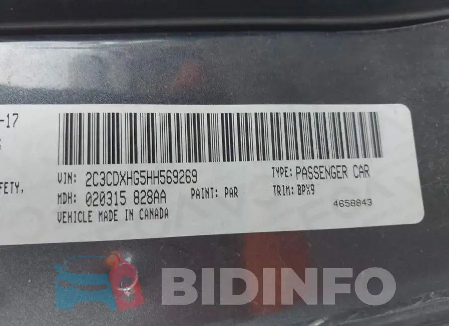 2C3CDXHG5HH569269 Photo# 9