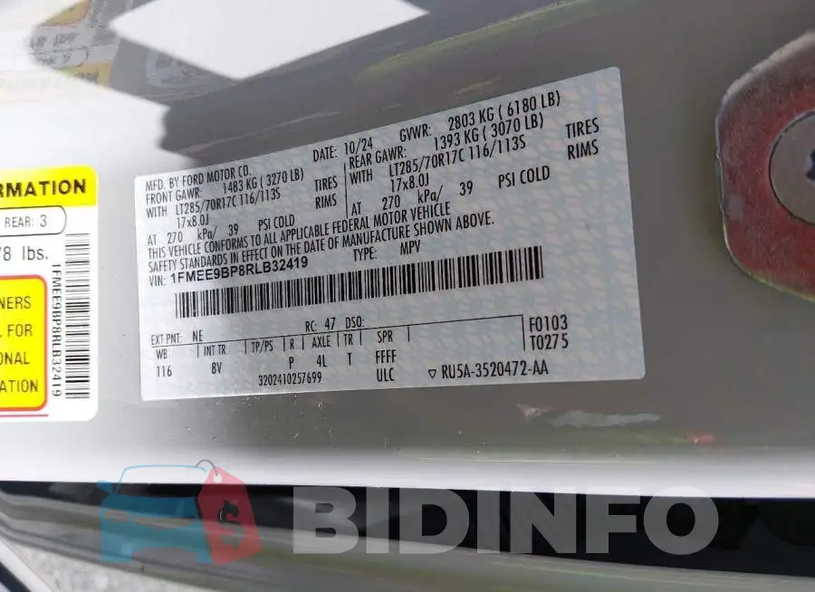 1FMEE9BP8RLB32419 Photo# 9