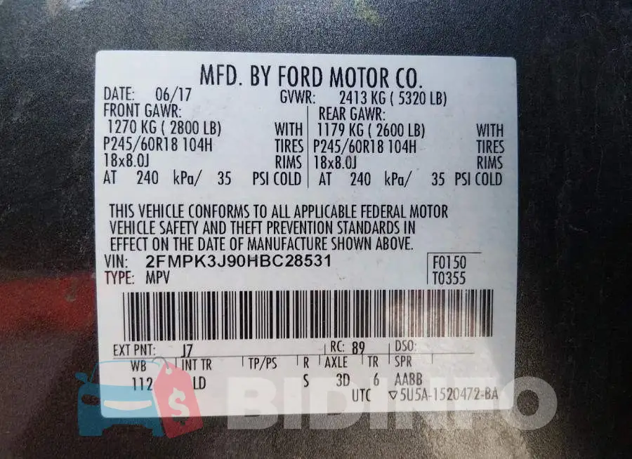 2FMPK3J90HBC28531 Photo# 9