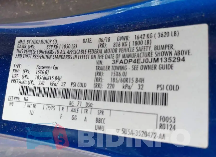 3FADP4EJ0JM135294 Photo# 9
