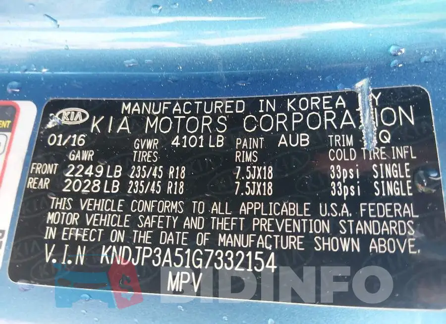 KNDJP3A51G7332154 Photo# 9