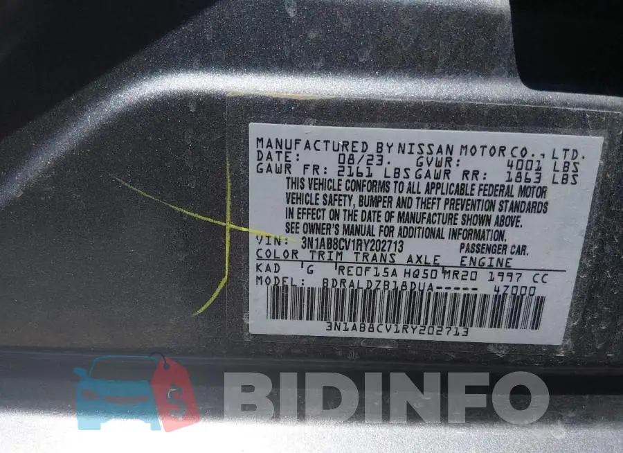 3N1AB8CV1RY202713 Photo# 9