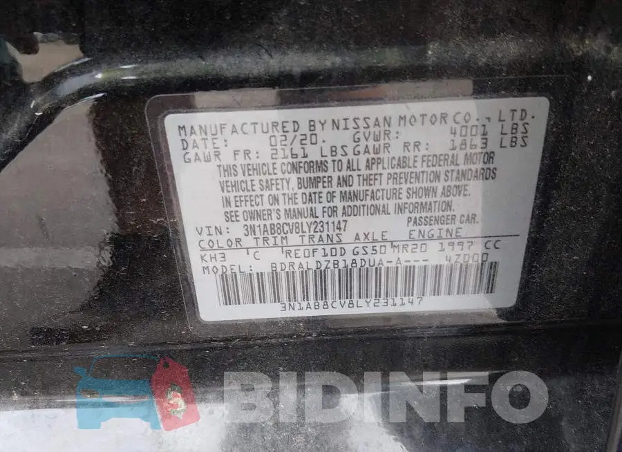 3N1AB8CV8LY231147 Photo# 9