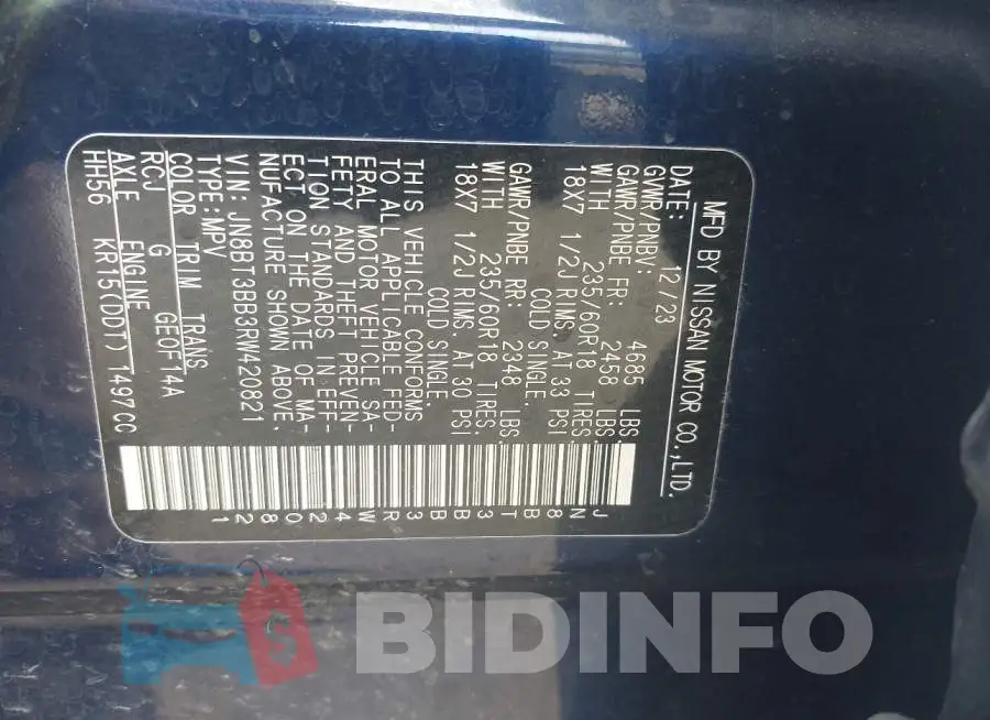 JN8BT3BB3RW420821 Photo# 9