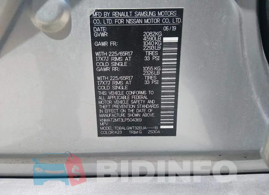 KNMAT2MT3LP504369 Photo# 9