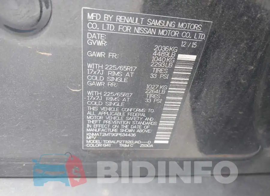 KNMAT2MT9GP634436 Photo# 9