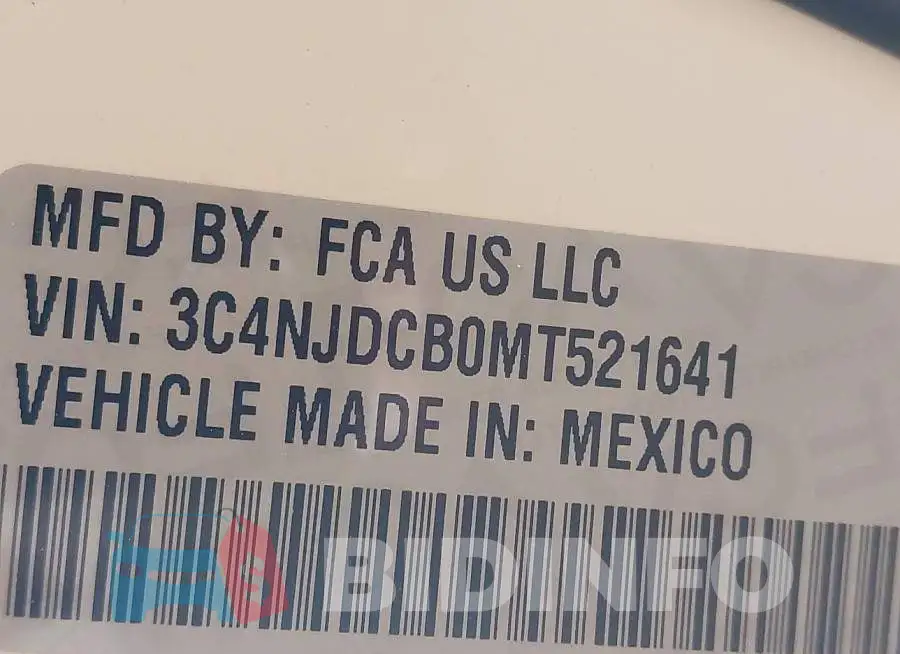 3C4NJDCB0MT521641 Photo# 9