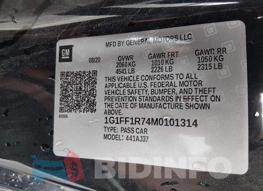 1G1FF1R74M0101314 Photo# 9