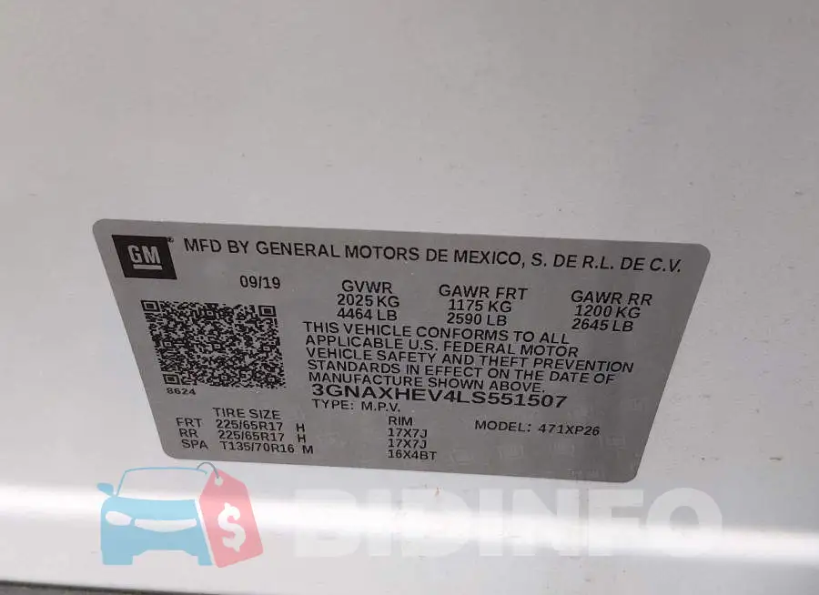 3GNAXHEV4LS551507 Photo# 9