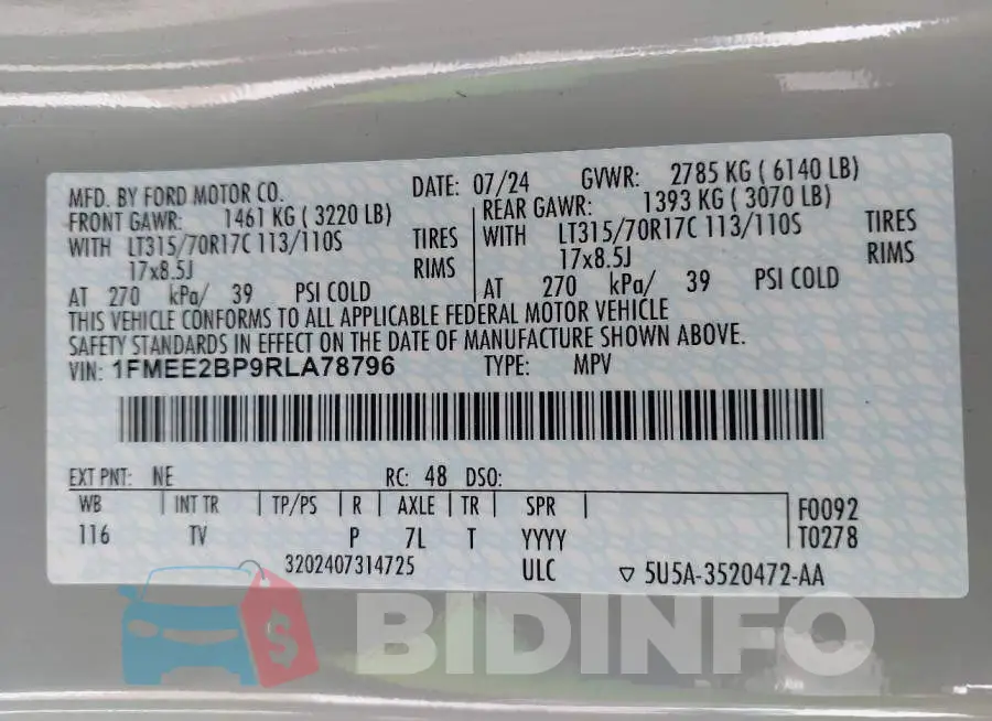 1FMEE2BP9RLA78796 Photo# 9