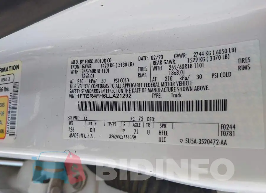 1FTER4FH6LLA21292 Photo# 9