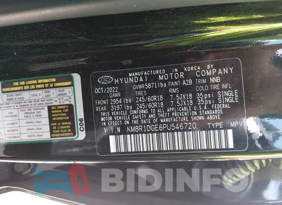 KM8R1DGE6PU546720 Photo# 9