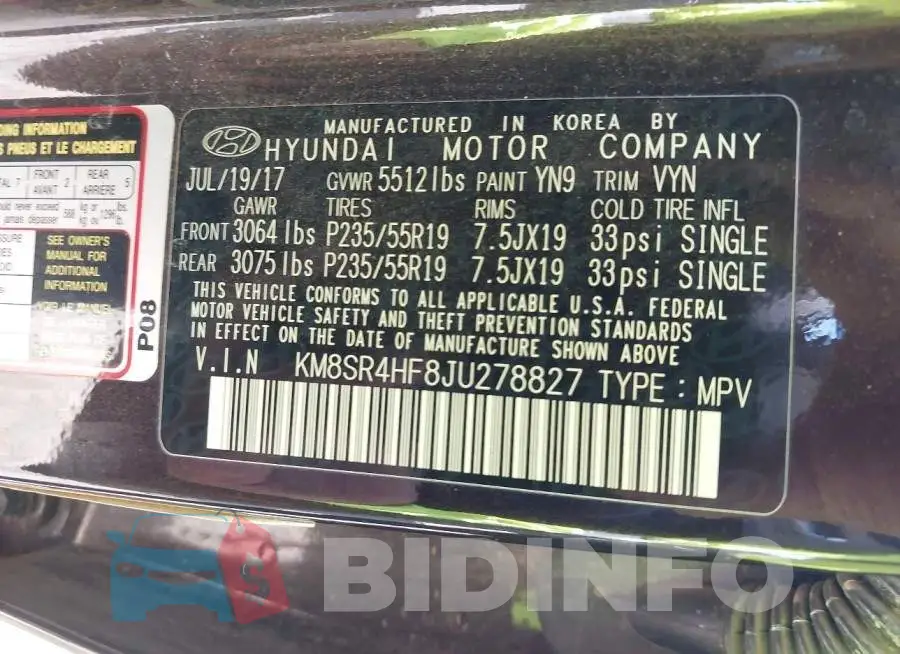 KM8SR4HF8JU278827 Photo# 9