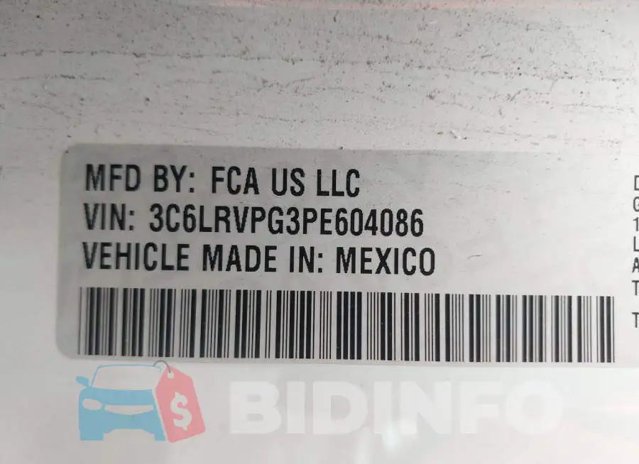 3C6LRVPG3PE604086 Photo# 9