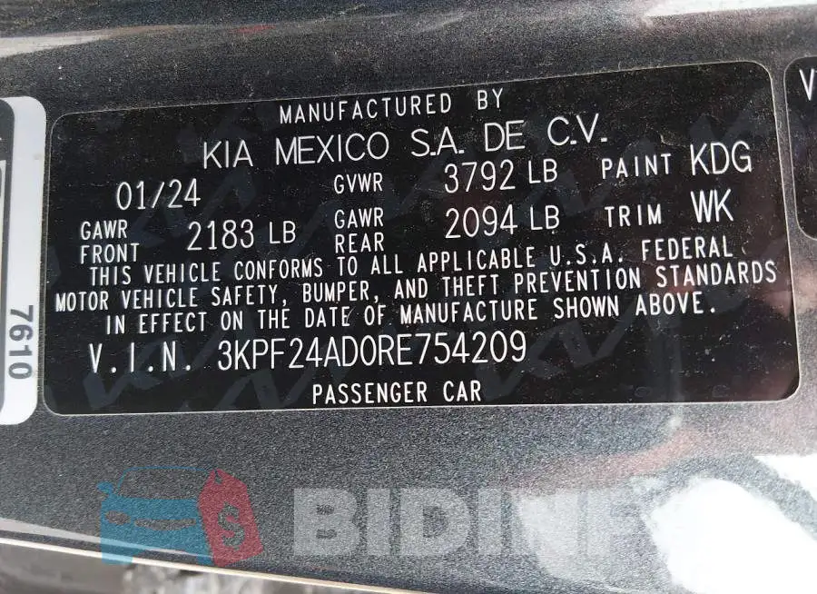 3KPF24AD0RE754209 Photo# 9