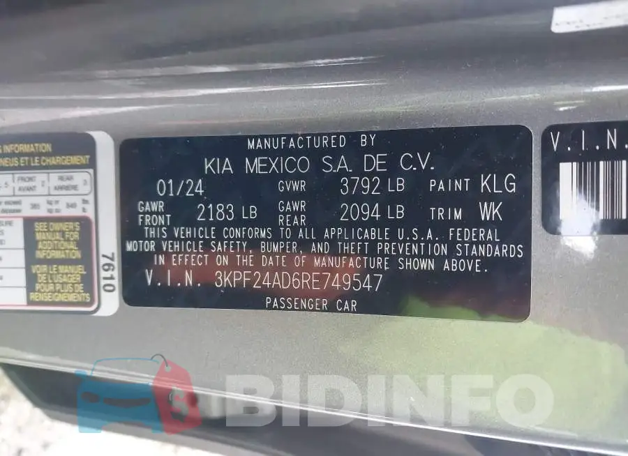 3KPF24AD6RE749547 Photo# 9