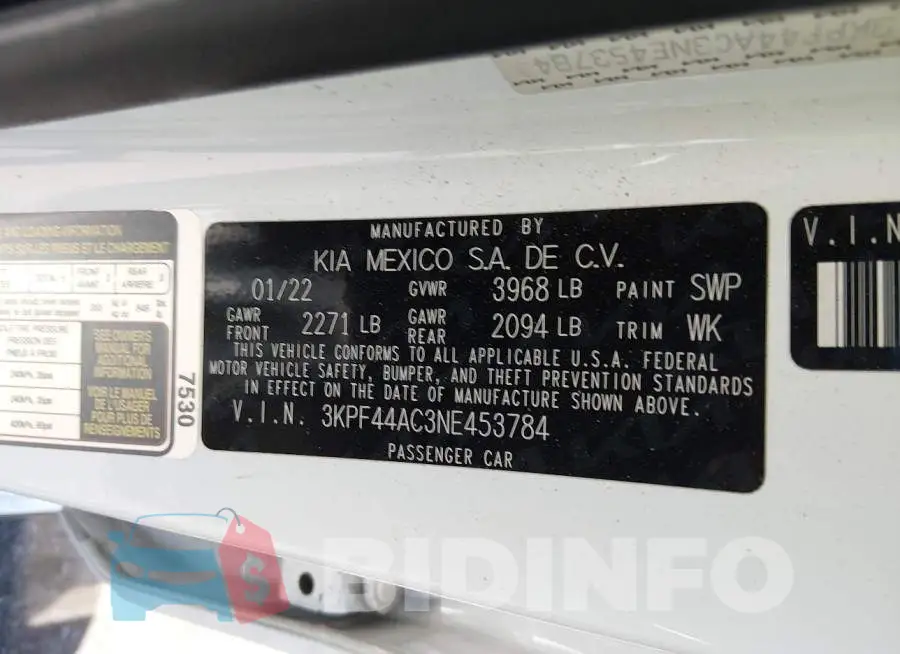 3KPF44AC3NE453784 Photo# 9