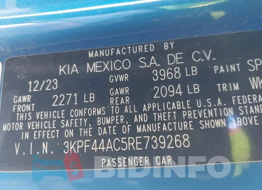 3KPF44AC5RE739268 Photo# 9