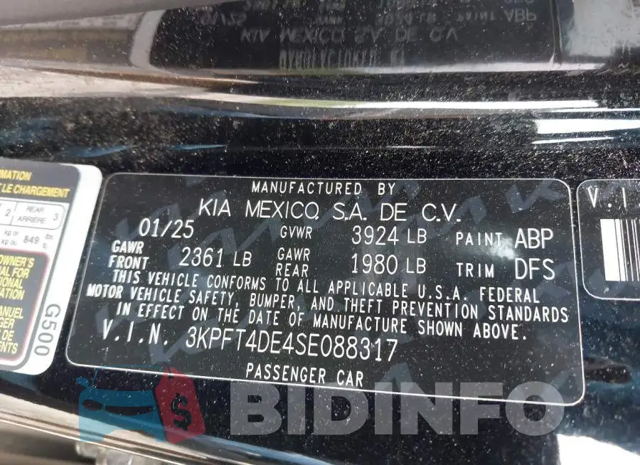 3KPFT4DE4SE088317 Photo# 9