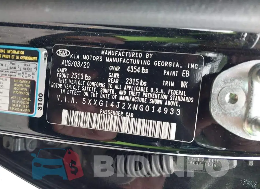5XXG14J2XMG014933 Photo# 9