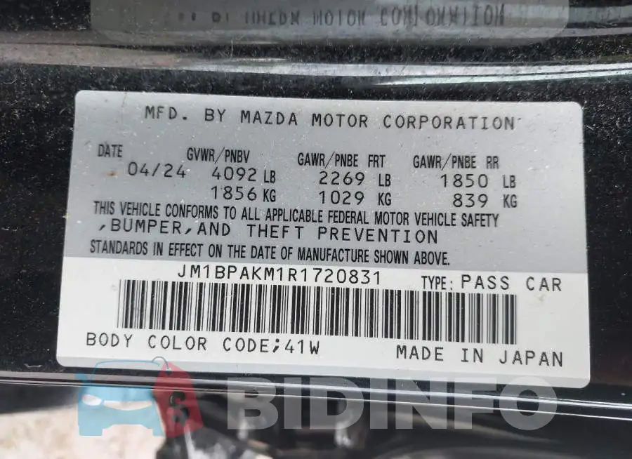 JM1BPAKM1R1720831 Photo# 9