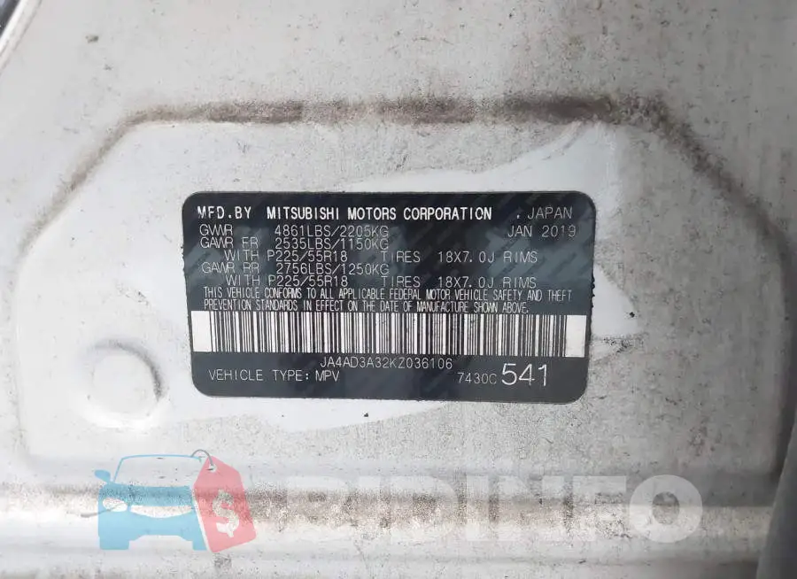 JA4AD3A32KZ036106 Photo# 9