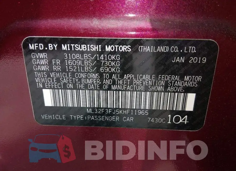 ML32F3FJ5KHF11965 Photo# 9