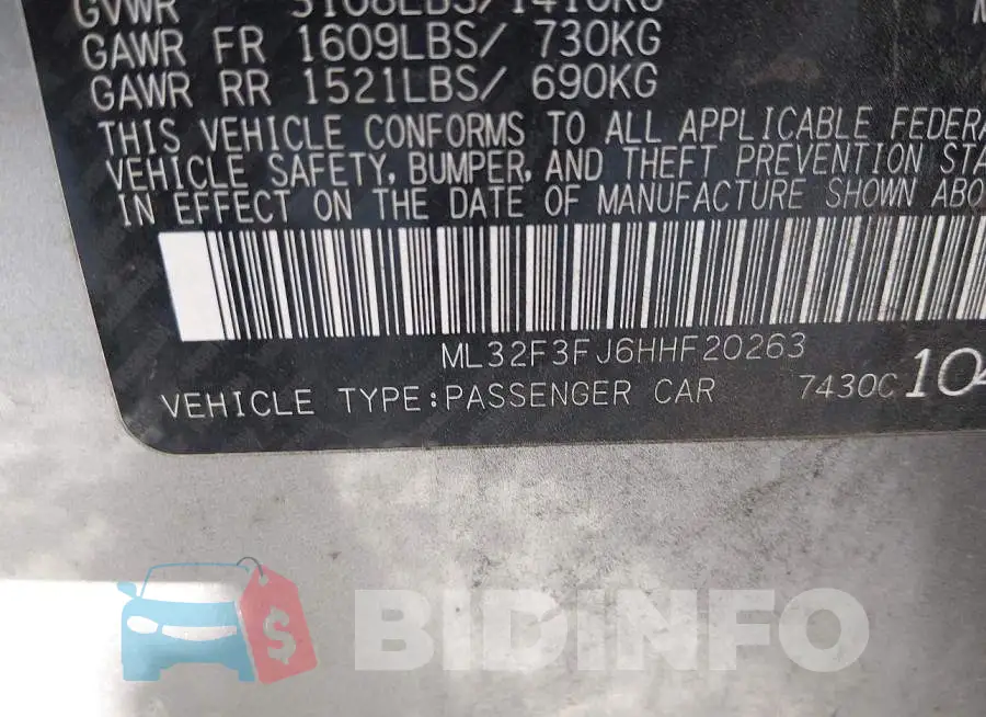 ML32F3FJ6HHF20263 Photo# 9