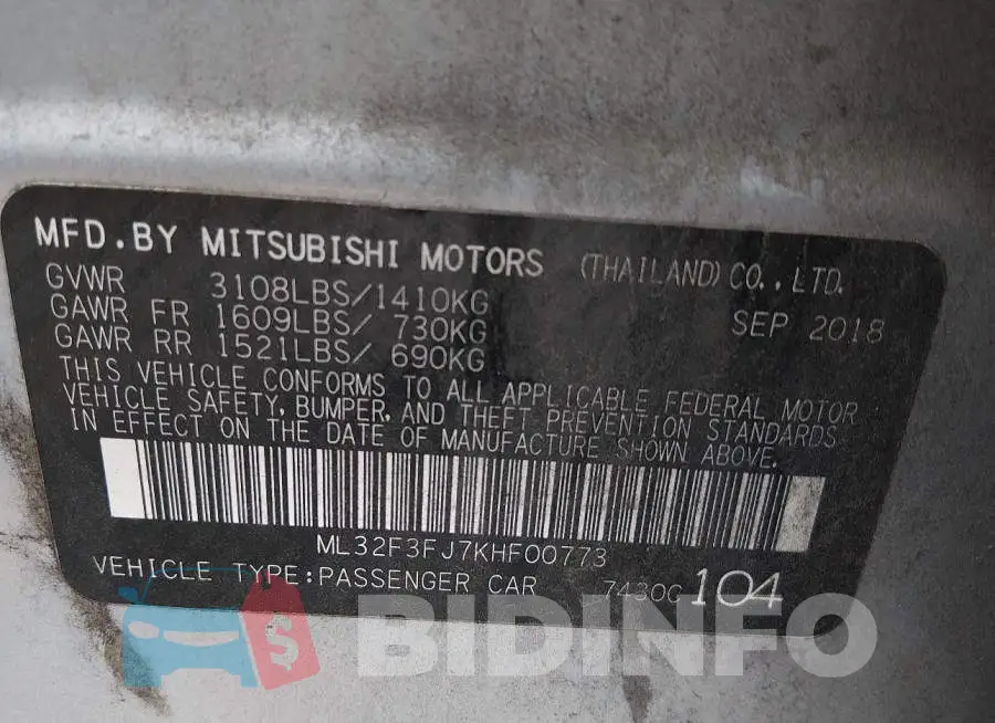 ML32F3FJ7KHF00773 Photo# 9