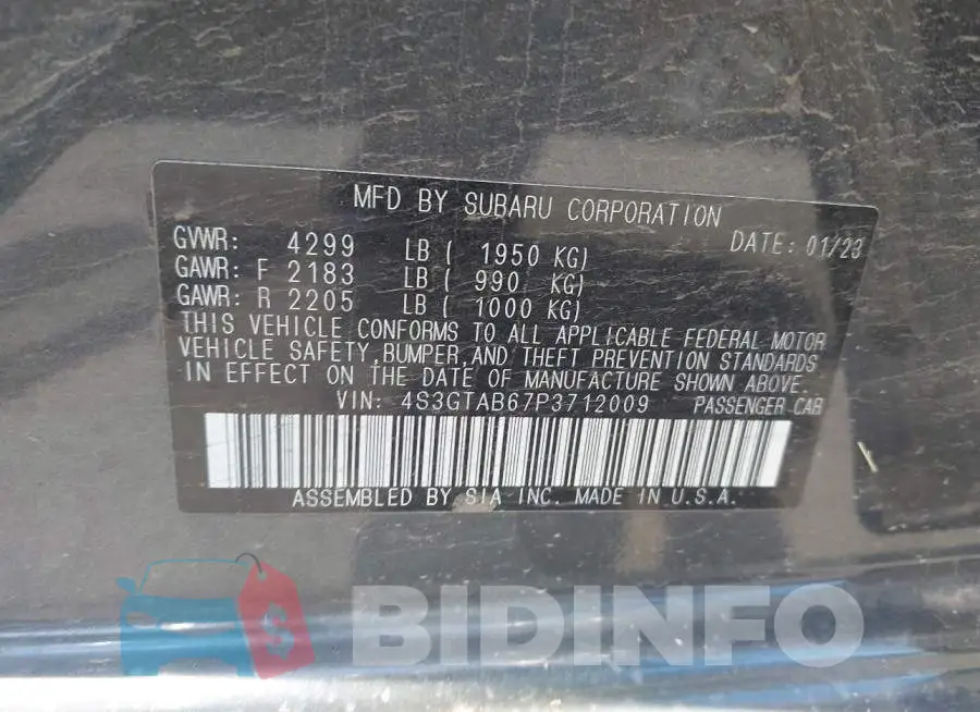 4S3GTAB67P3712009 Photo# 9